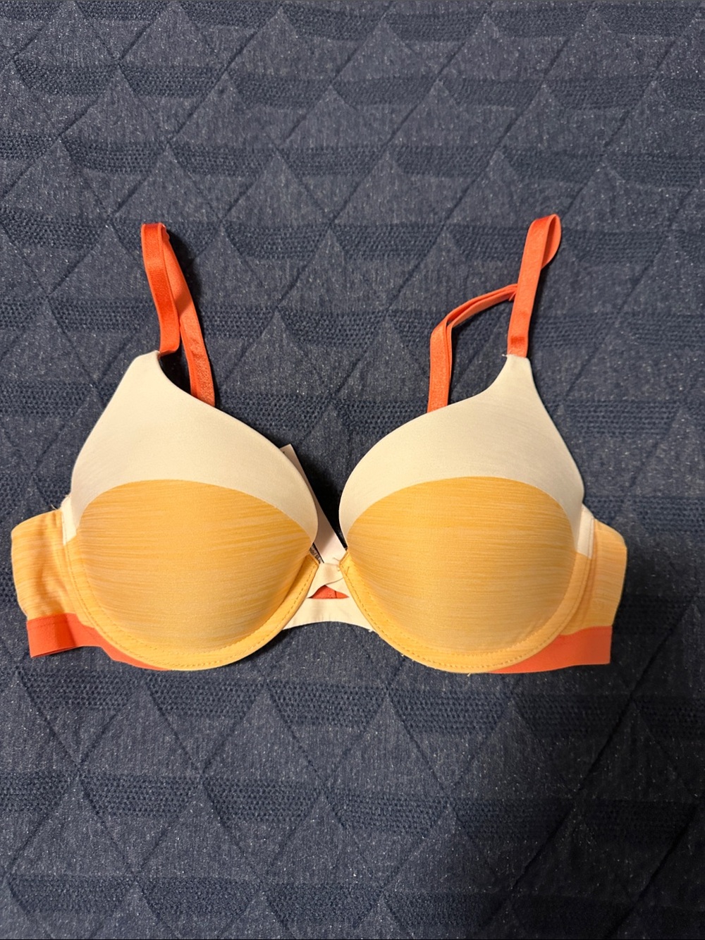Everyday Padded Underwire Bra in Yellow, Orange and Cream